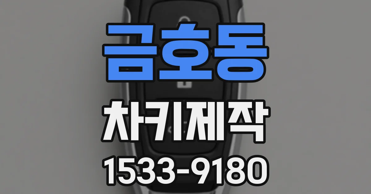 금호동 차키제작