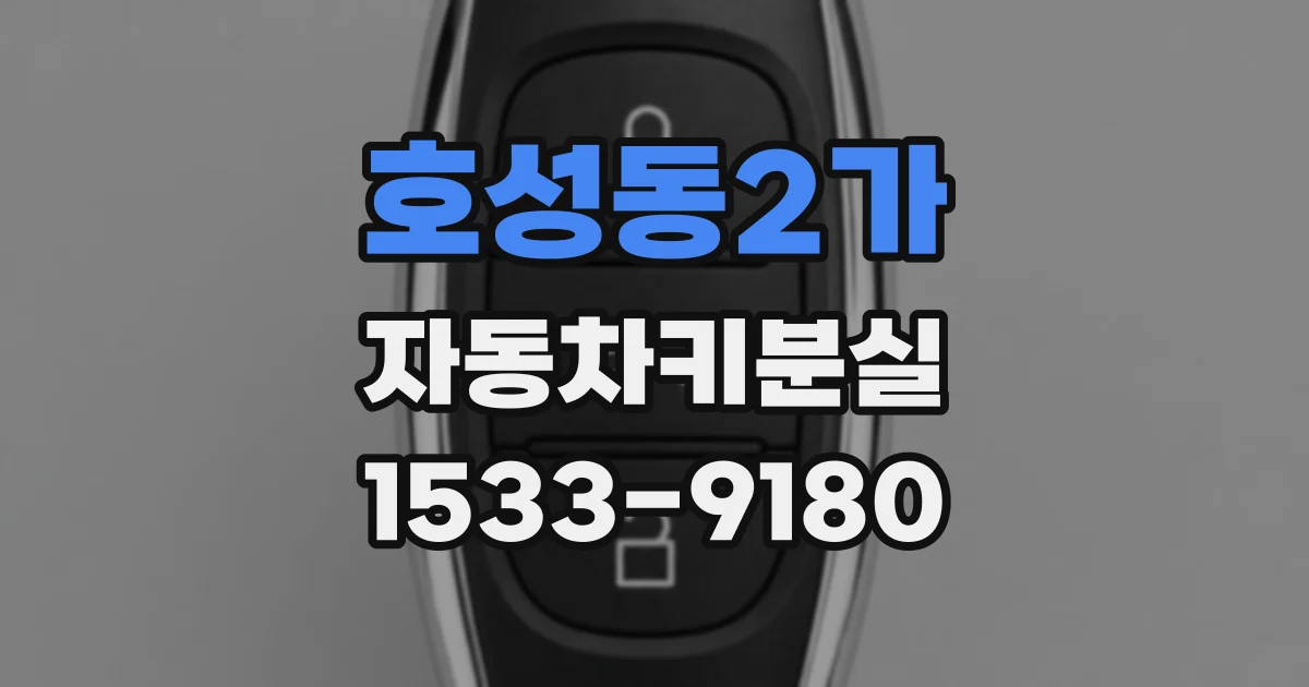 호성동2가 자동차키분실