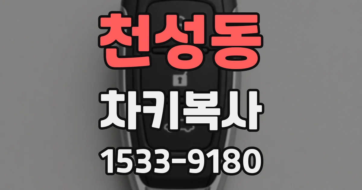 천성동 차키복사