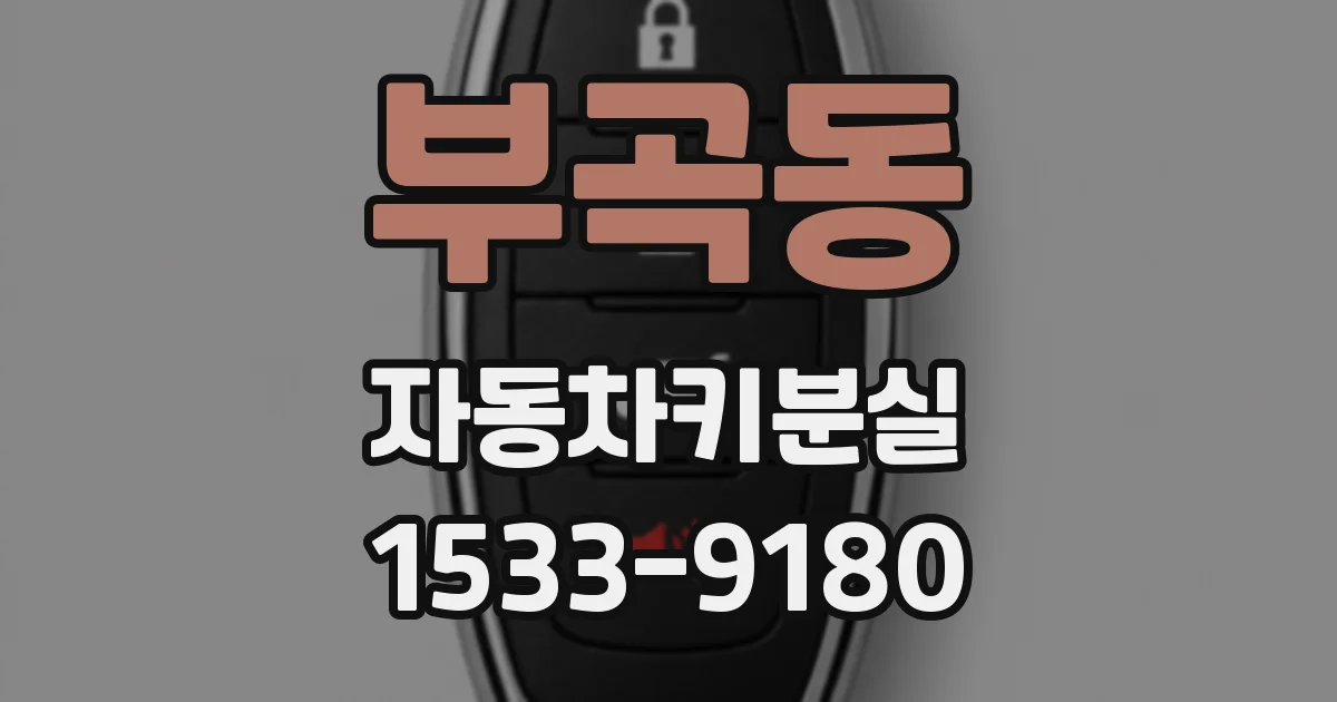 부곡동 자동차키분실