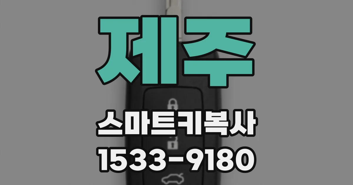 제주 스마트키복사