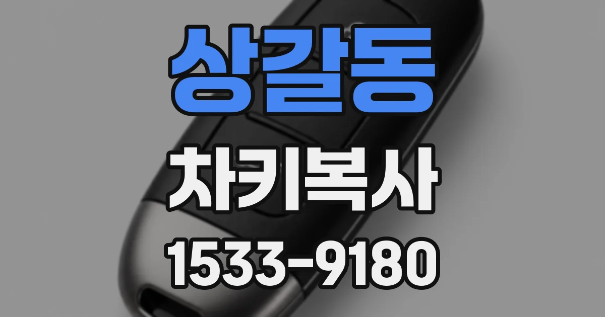 상갈동 차키복사