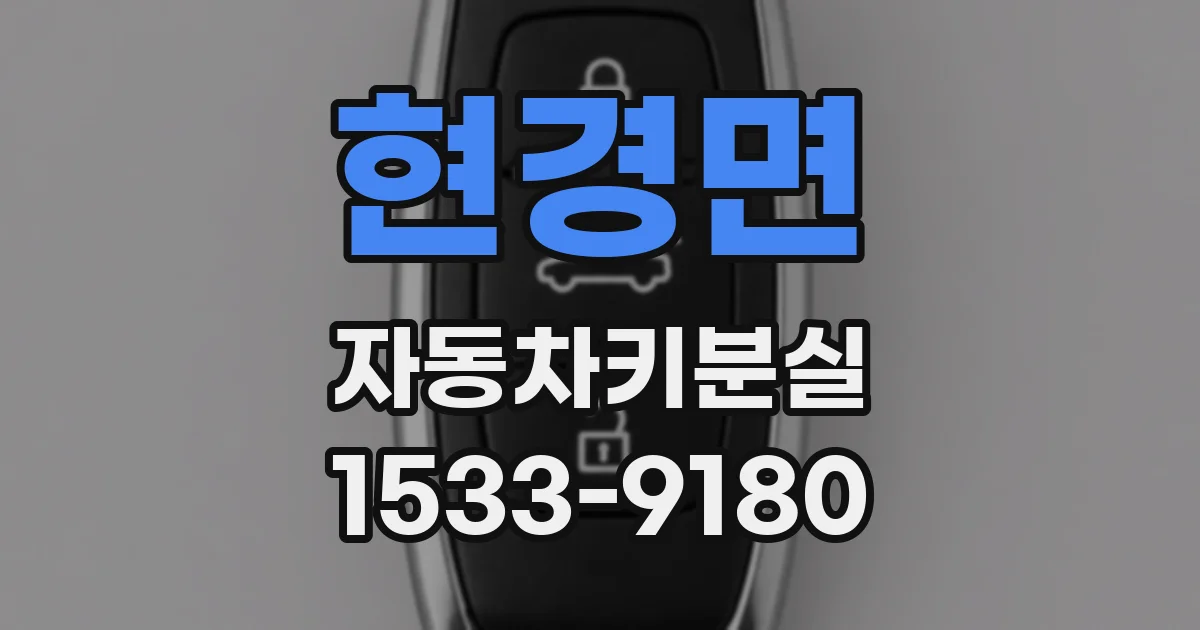 현경면 자동차키분실