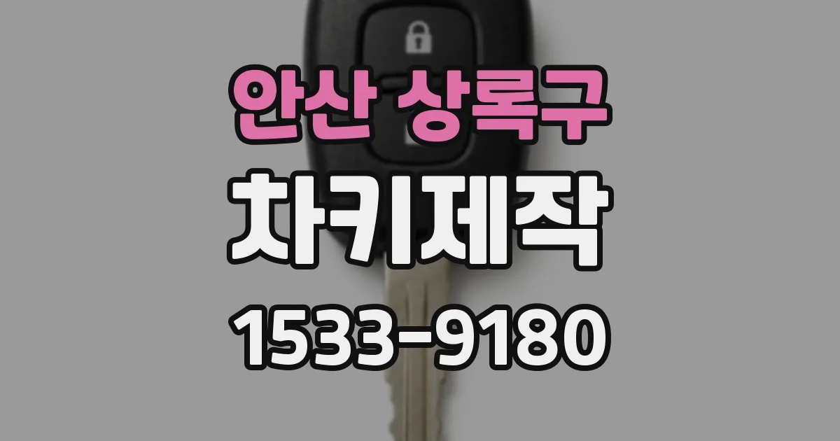 안산 상록구 차키제작