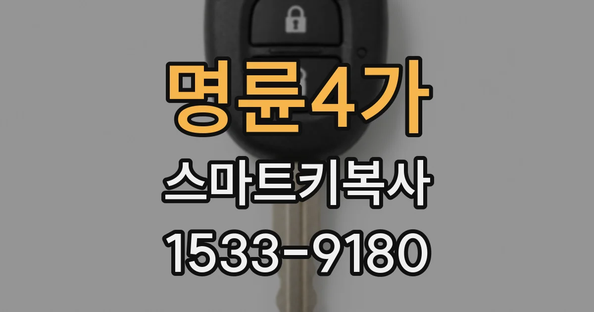 명륜4가 스마트키복사