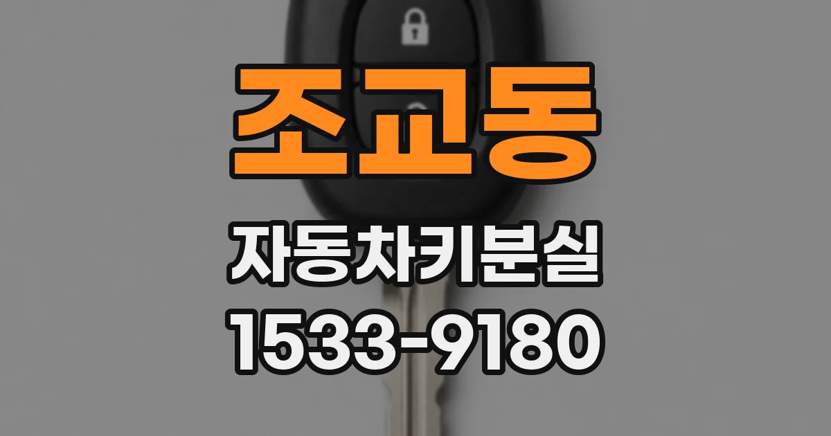 조교동 자동차키분실
