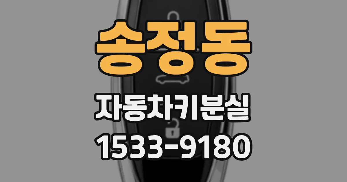 송정동 자동차키분실