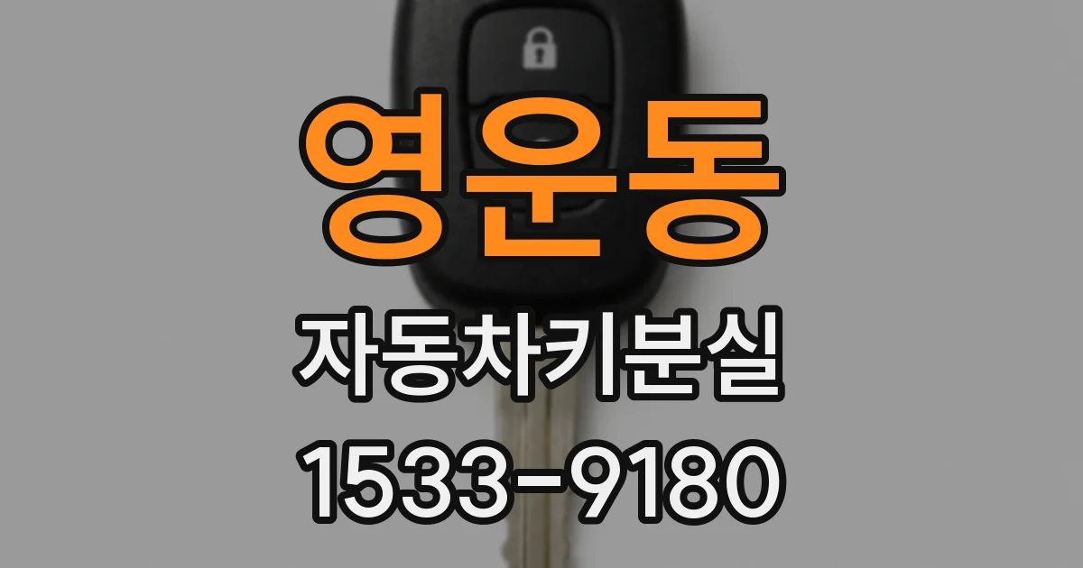 영운동 자동차키분실