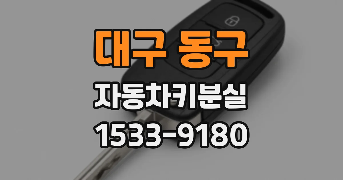 대구 동구 자동차키분실