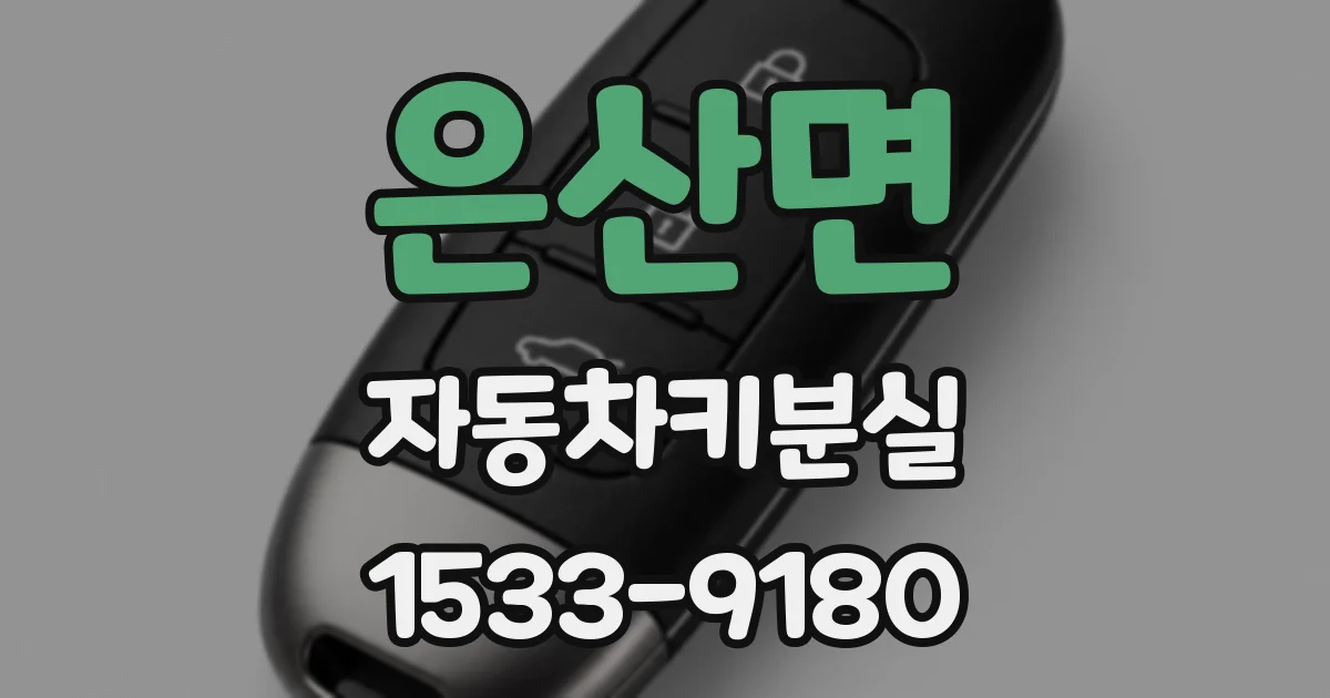 은산면 자동차키분실