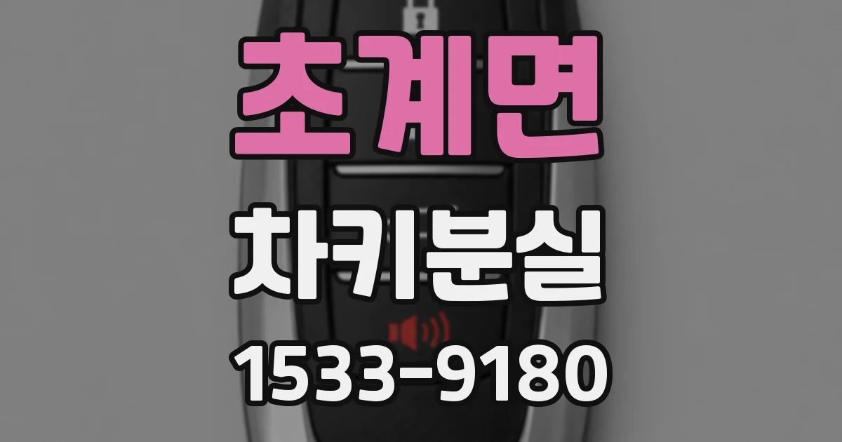 초계면 차키분실