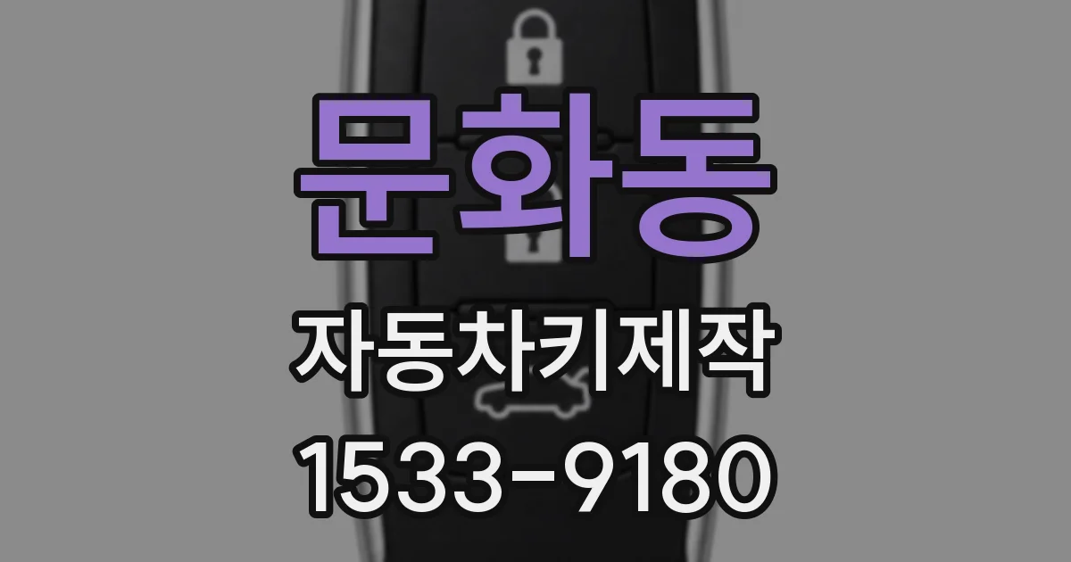 문화동 자동차키제작