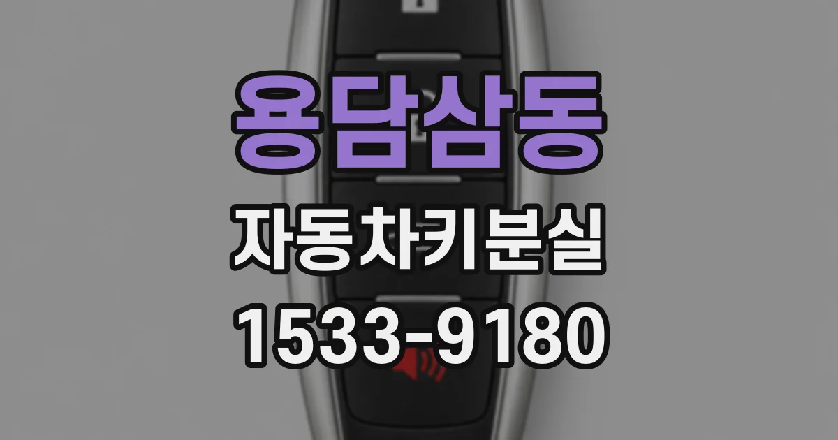 용담삼동 자동차키분실