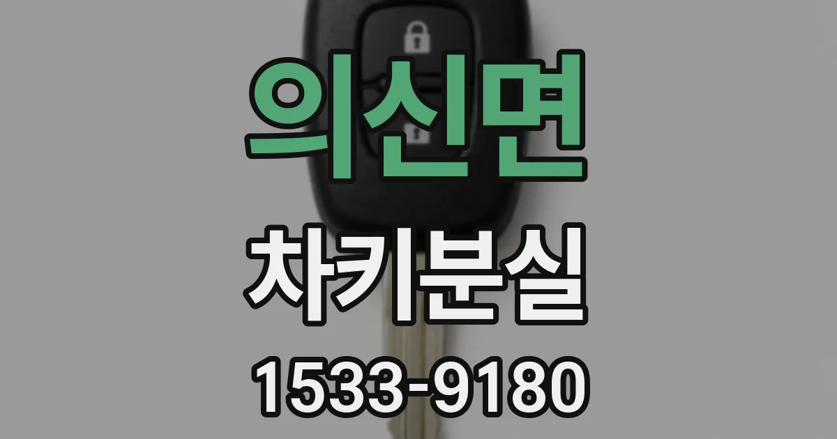의신면 차키분실