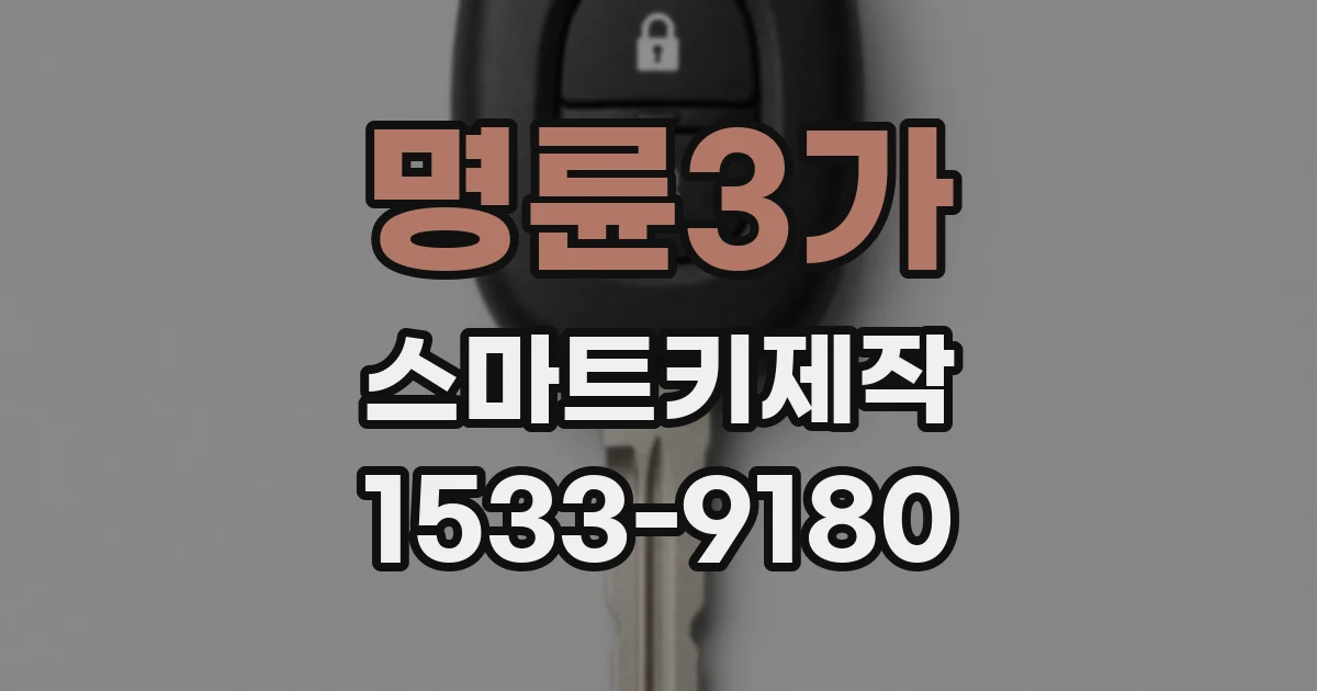 명륜3가 스마트키제작