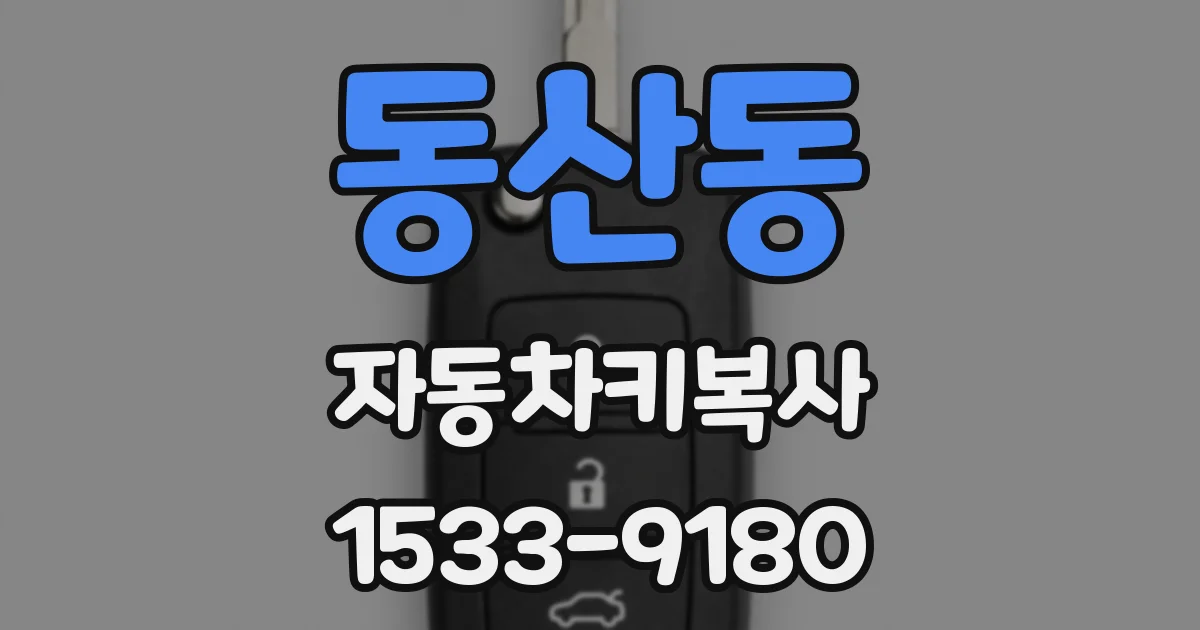 동산동 자동차키복사