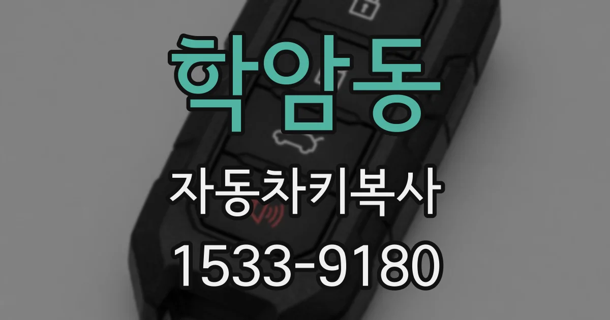 학암동 자동차키복사