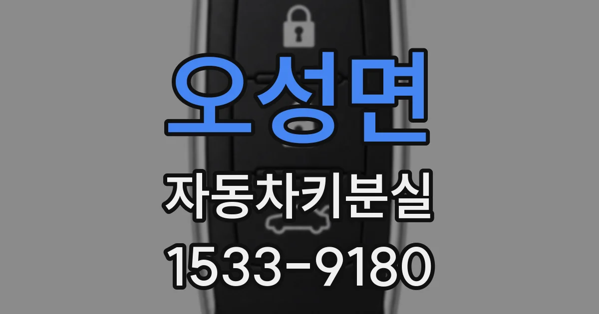 오성면 자동차키분실