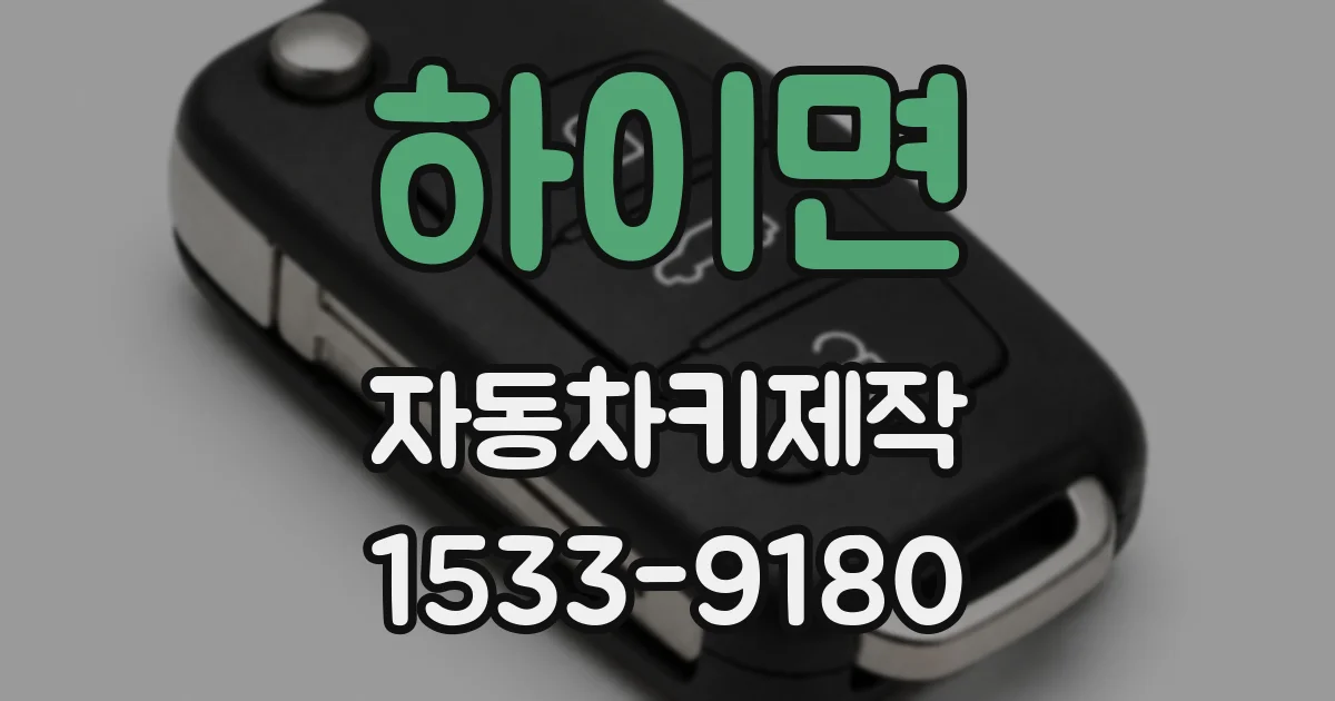 하이면 자동차키제작