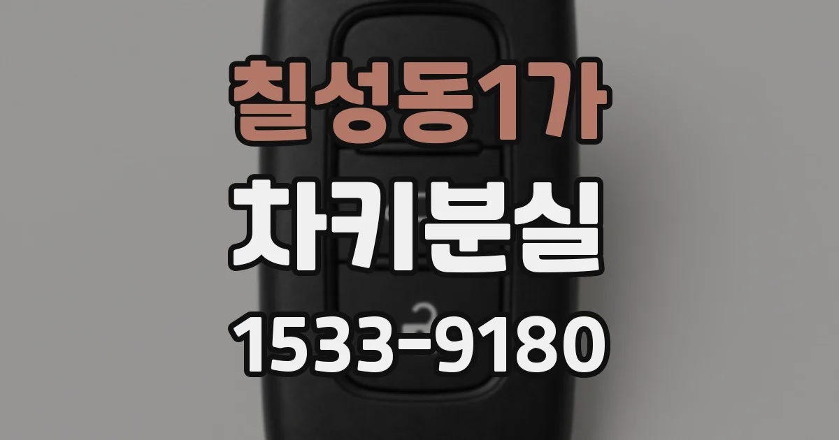 칠성동1가 차키분실