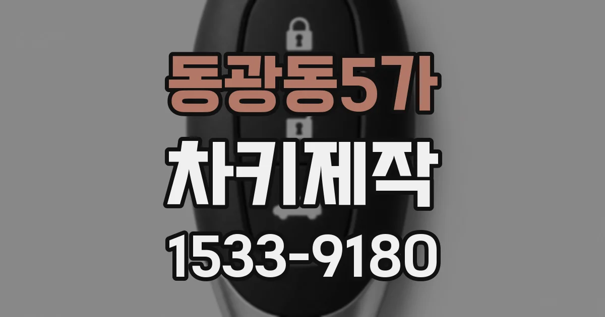 동광동5가 차키제작