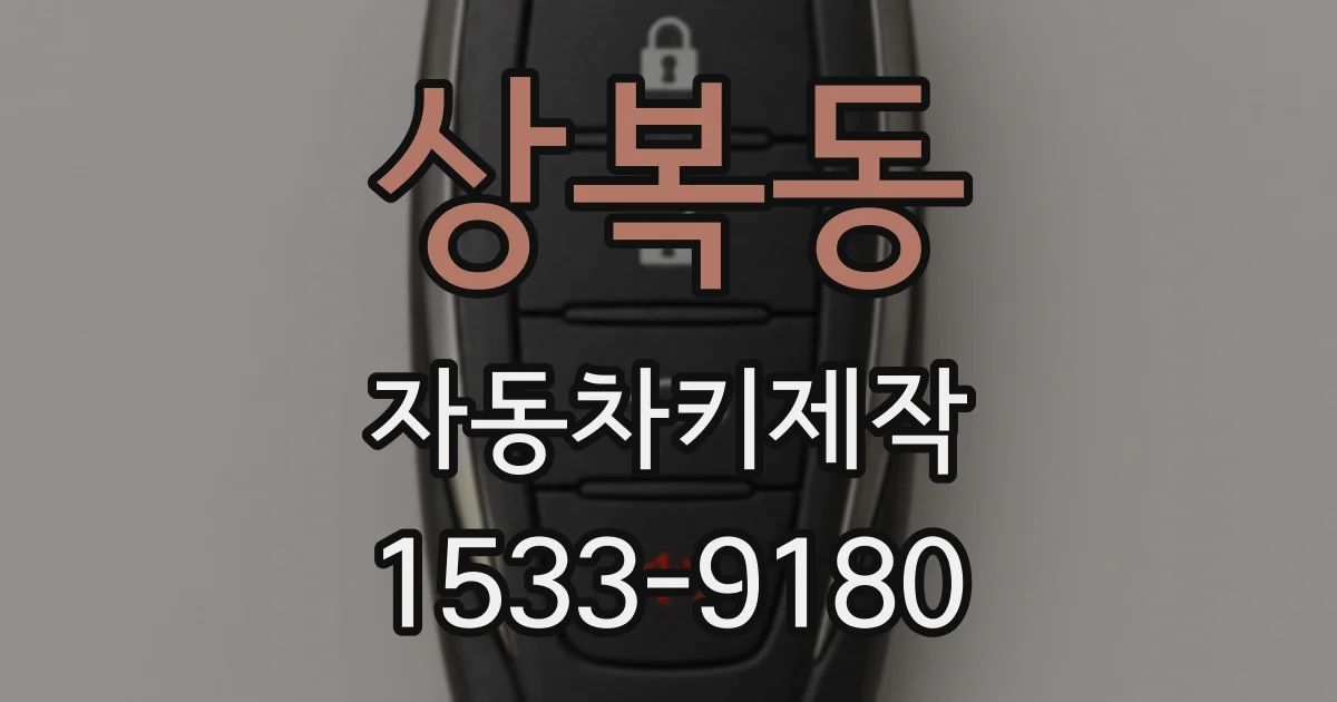 상복동 자동차키제작