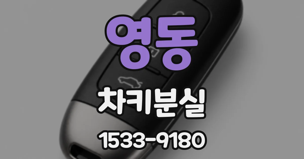 영동 차키분실