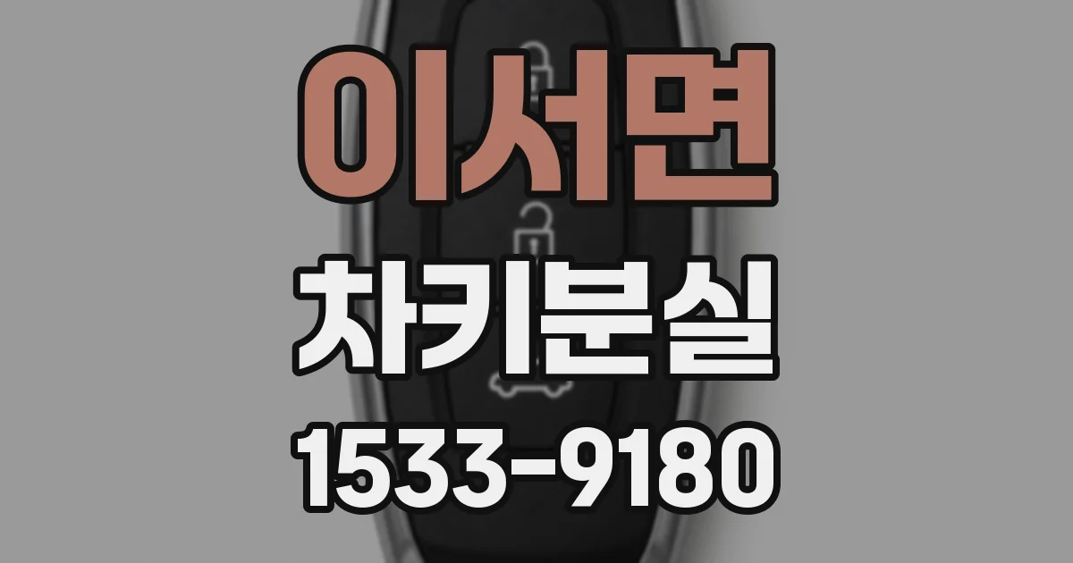 이서면 차키분실