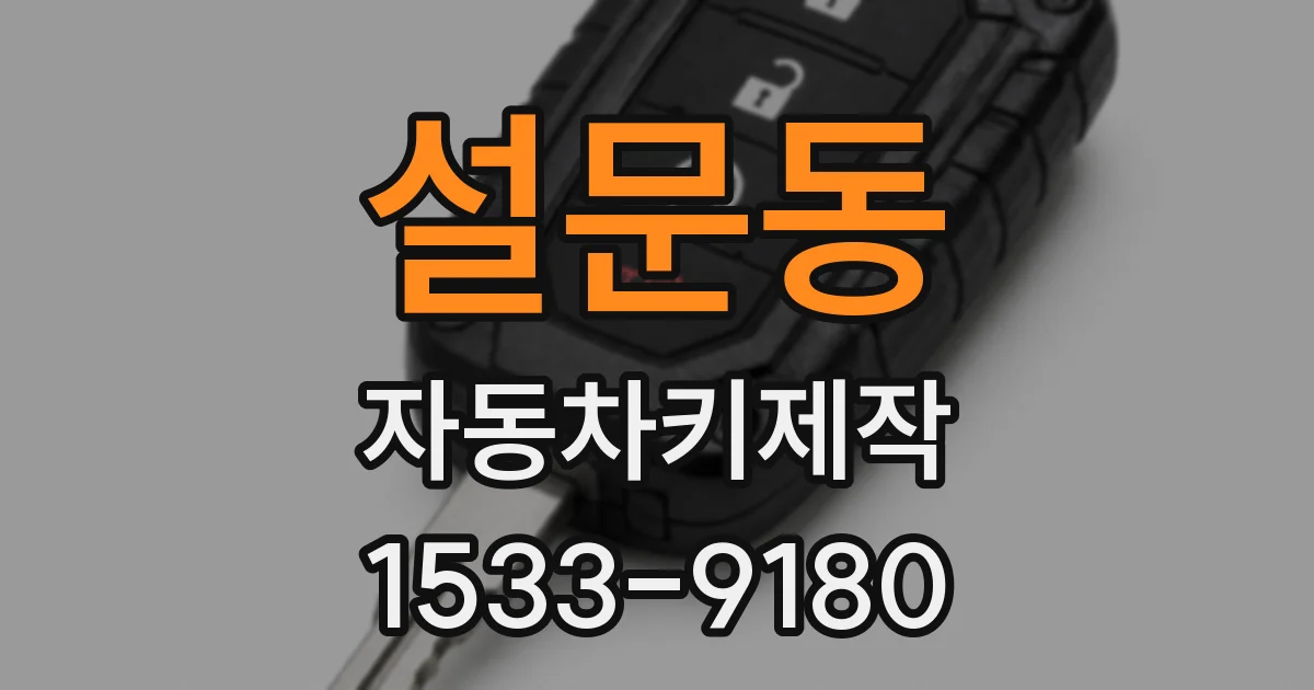 설문동 자동차키제작