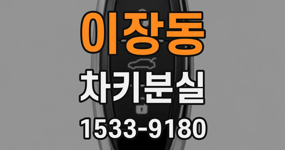 이장동 차키분실