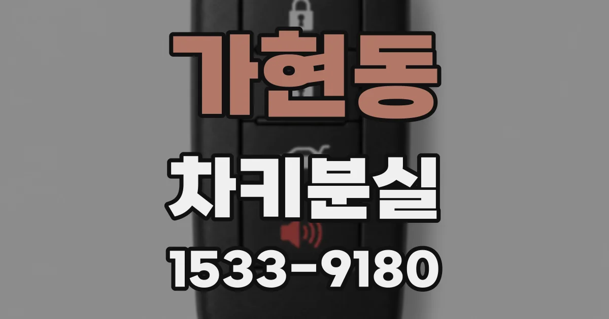 가현동 차키분실