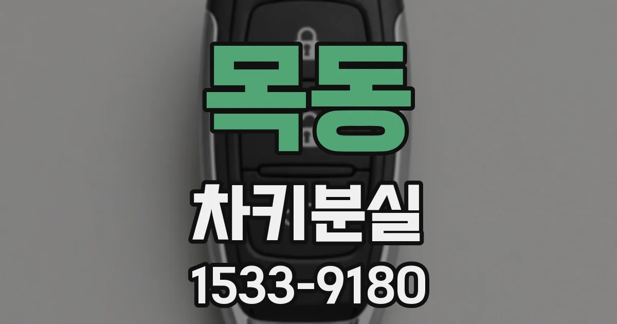 목동 차키분실