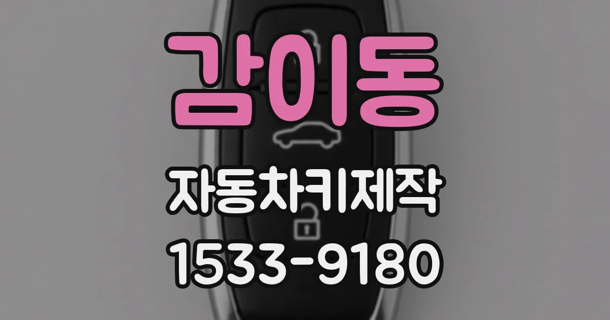 감이동 자동차키제작