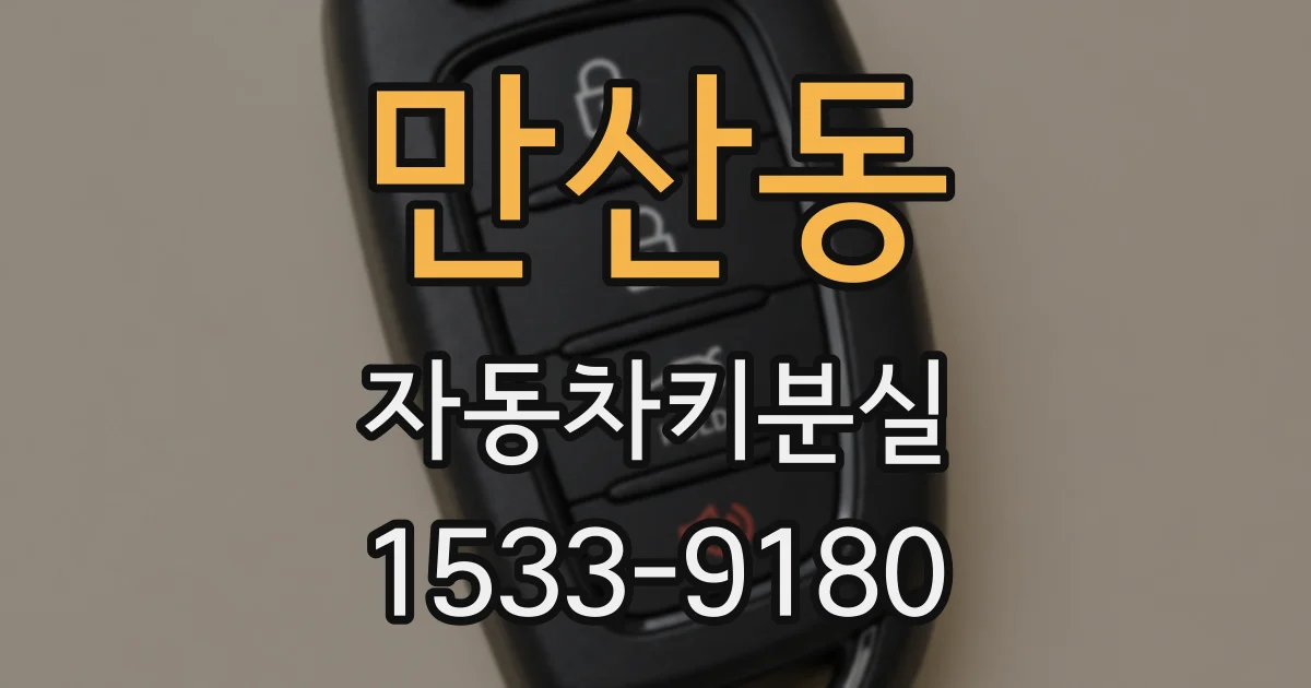 만산동 자동차키분실