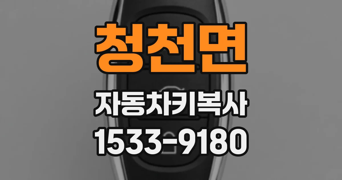 청천면 자동차키복사