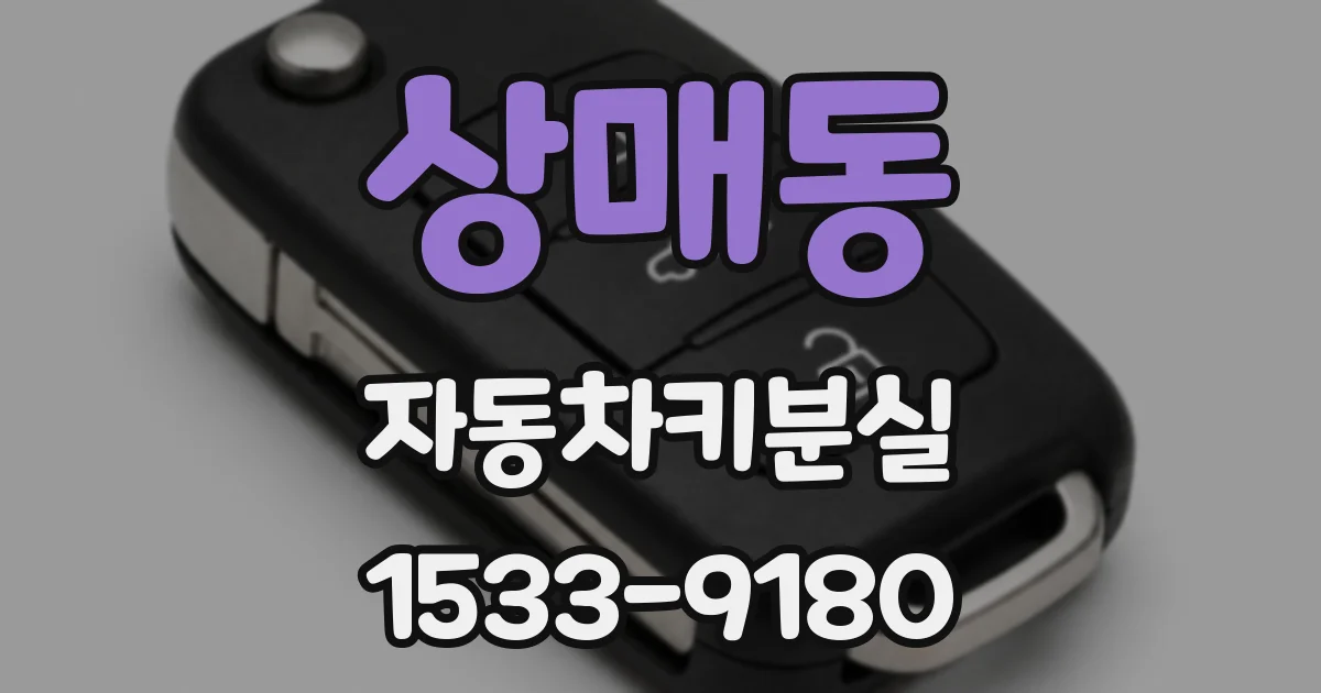 상매동 자동차키분실