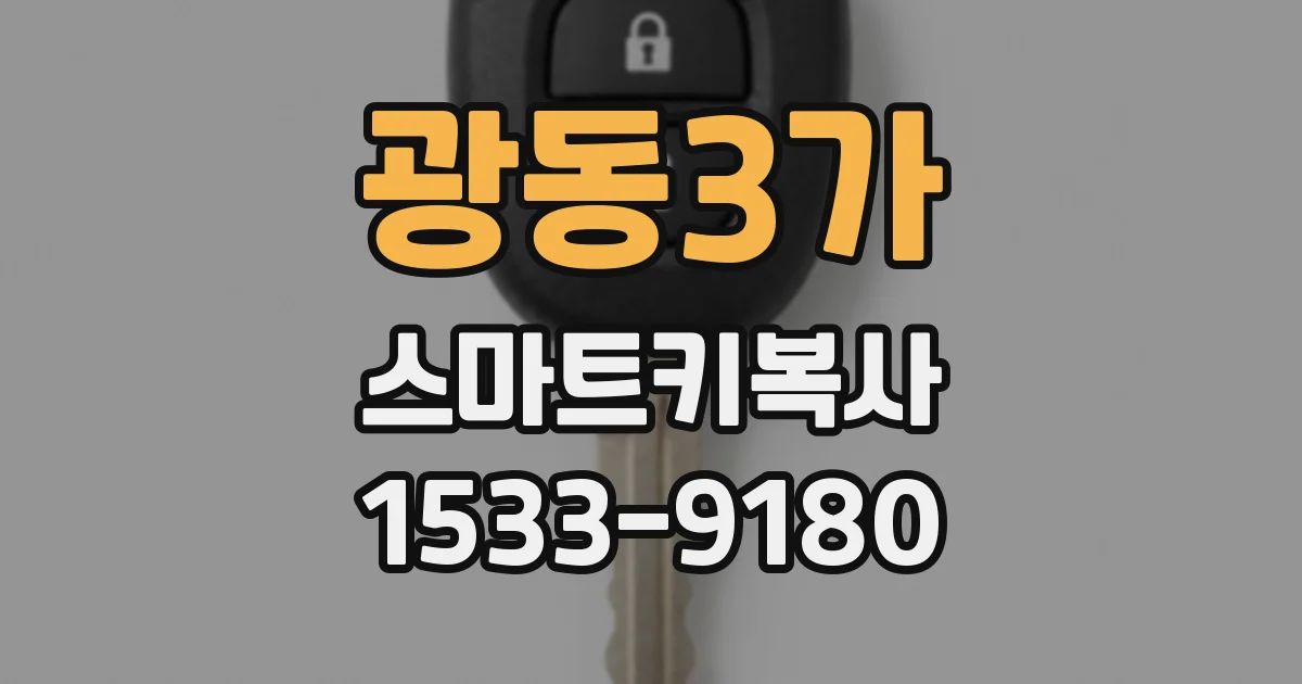 광동3가 스마트키복사