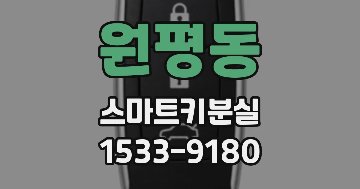 원평동 스마트키분실
