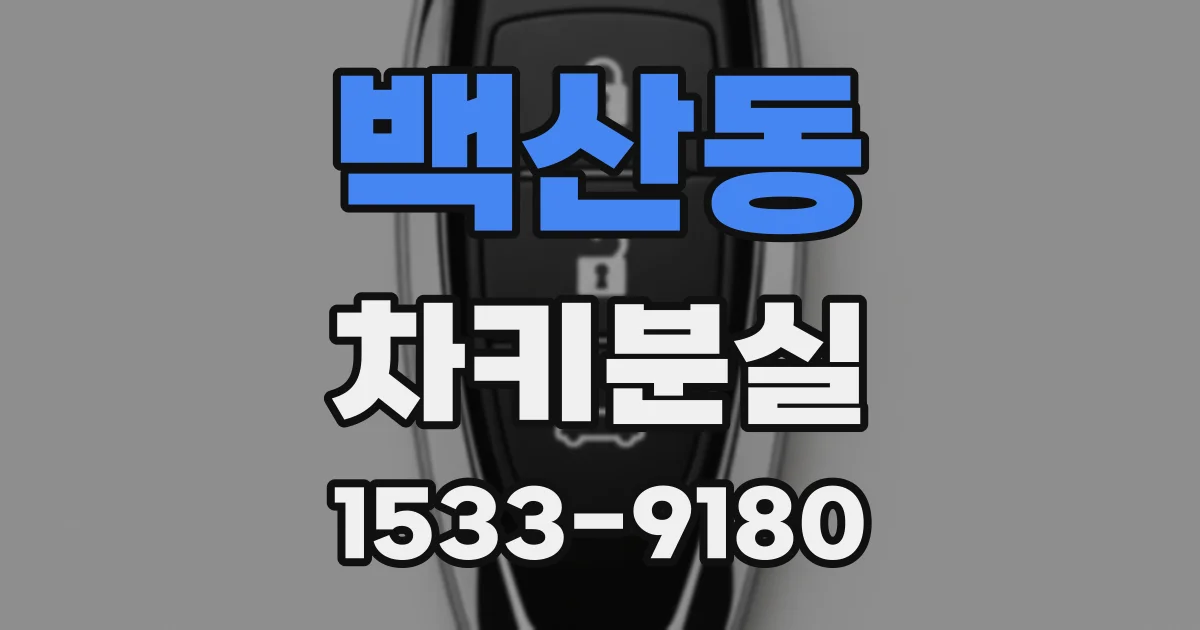 백산동 차키분실