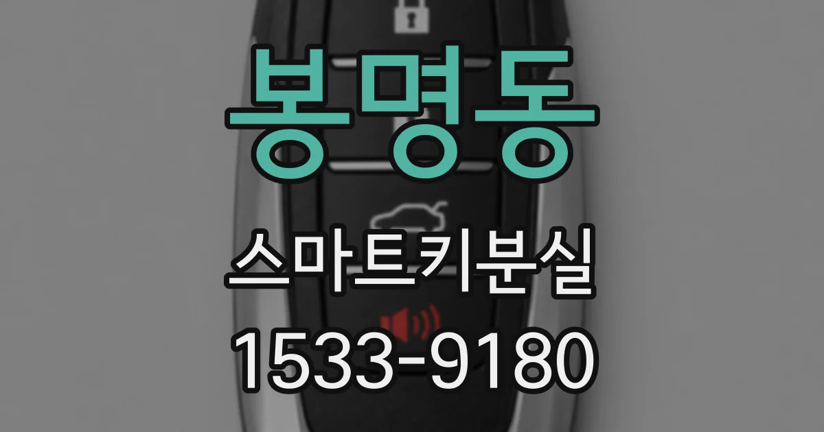봉명동 스마트키분실