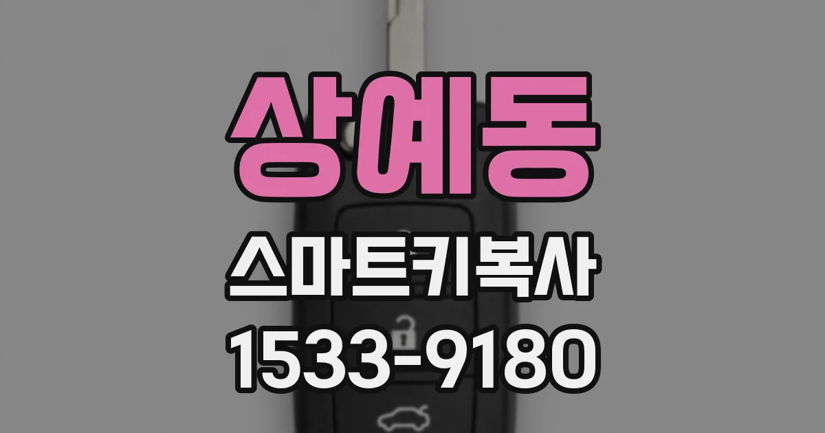 상예동 스마트키복사