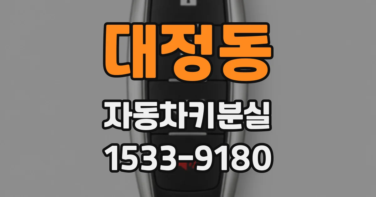 대정동 자동차키분실