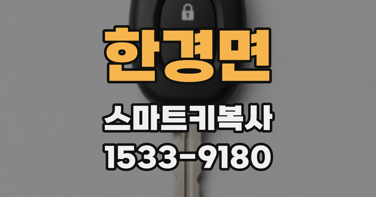 한경면 스마트키복사