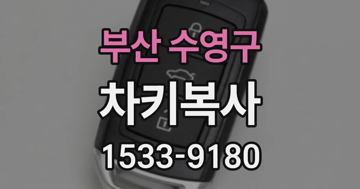 부산 수영구 차키복사
