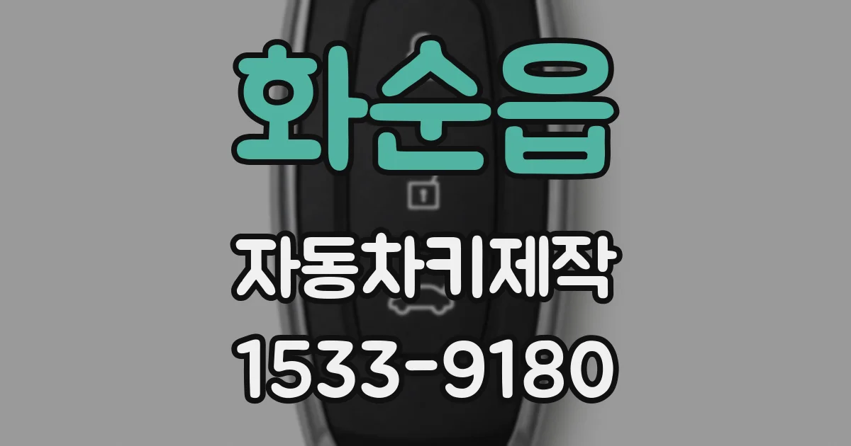 화순읍 자동차키제작