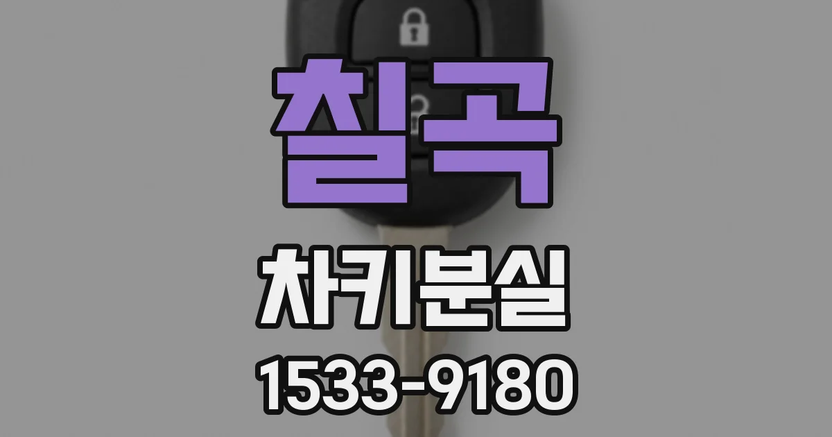 칠곡 차키분실