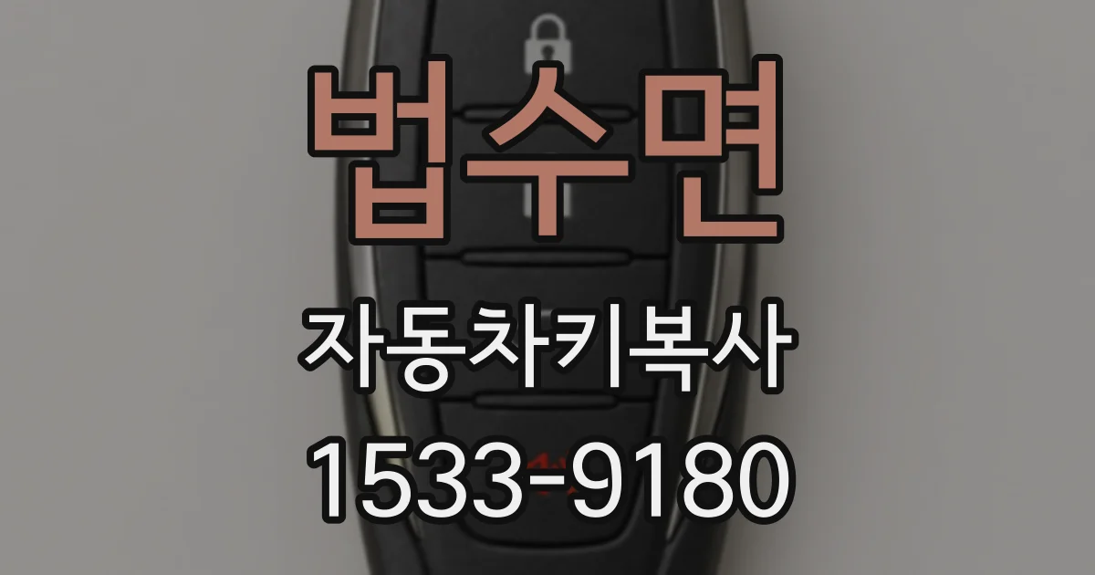 법수면 자동차키복사