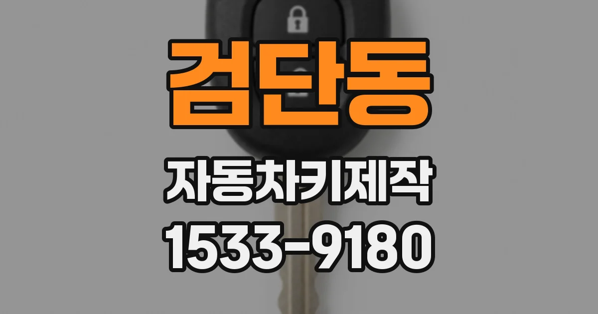 검단동 자동차키제작