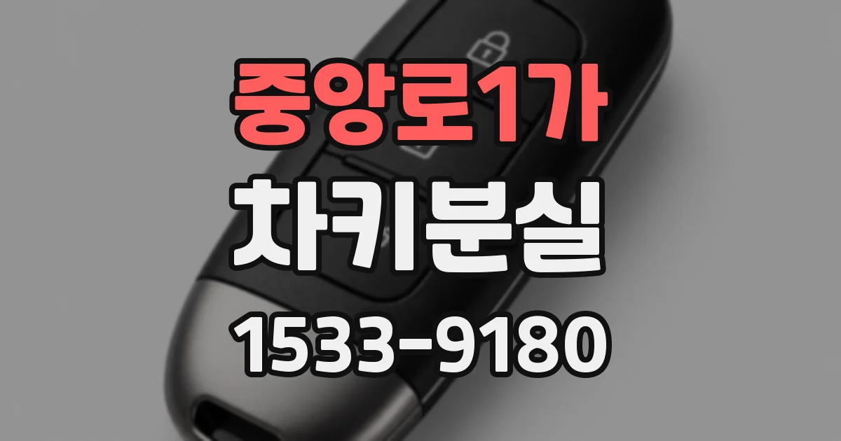 중앙로1가 차키분실