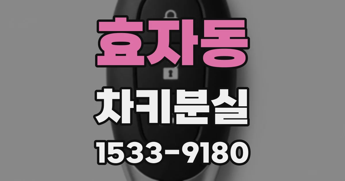 효자동 차키분실